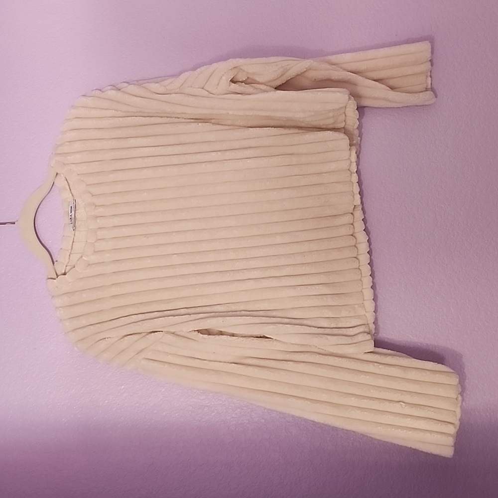 Zara Crop Fuzzy Sweatshirt